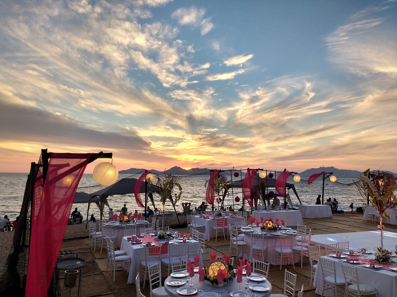 Acapulco, sunset, beach, nature, mexico