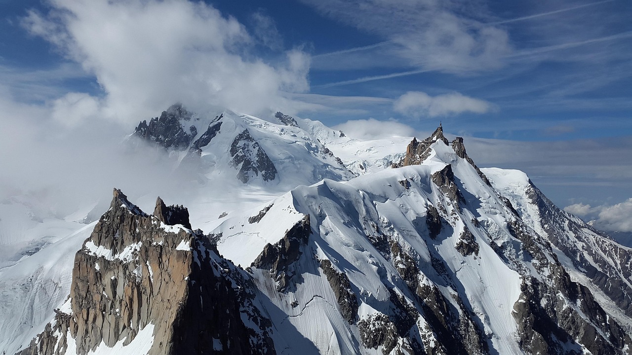 Mountains, summit, aiguille du midi, chamonix, nature, high mountains, alpine, snow, high, landscape, france, wintry, mountaineering, cold
