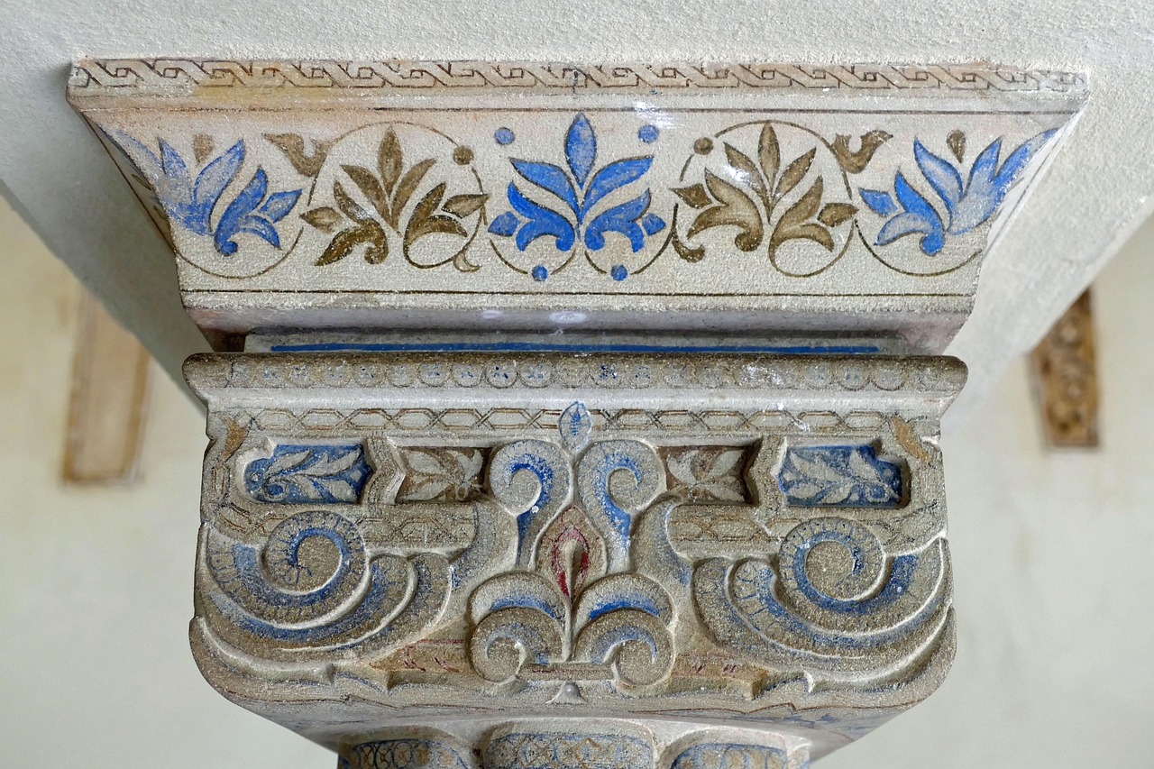 Pillar, column, decoration, flower, motive, architecture, moorish, flower wallpaper, flower background, arabic, alcazaba, málaga, citadel, fort, history, sculpture, art, beautiful flowers, nature, spa