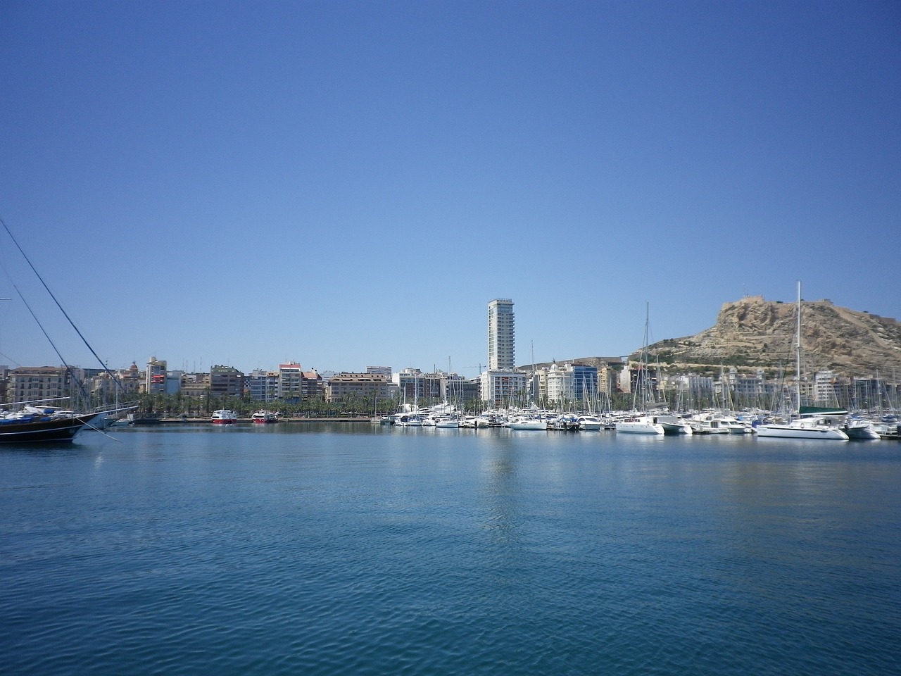 Port, yachts, boat, nature, spring