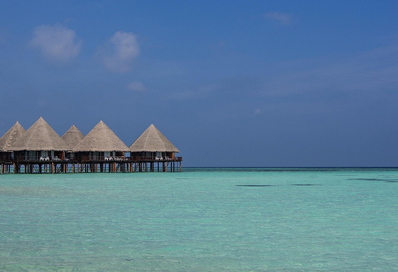 Maldives, ari atoll, sea, bungalow, paradise, beach, summer, water, vacations, nature, blue, sun, beach bungalow, water bungalow, indian ocean, sandy beach, atoll, relaxation, to bathe, tourism