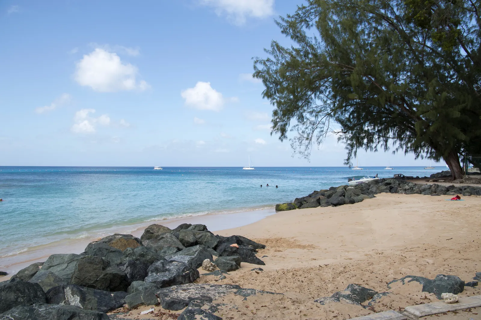 Beach In Barbados An Island Country In The Lesser Antilles, In The Caribbean Region Of North America