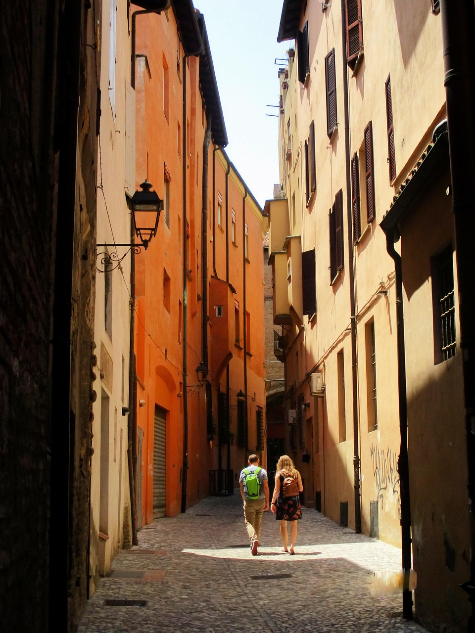 Italy, bologna, alley, nature, historic center, historical, sun, the shade, pedestrian