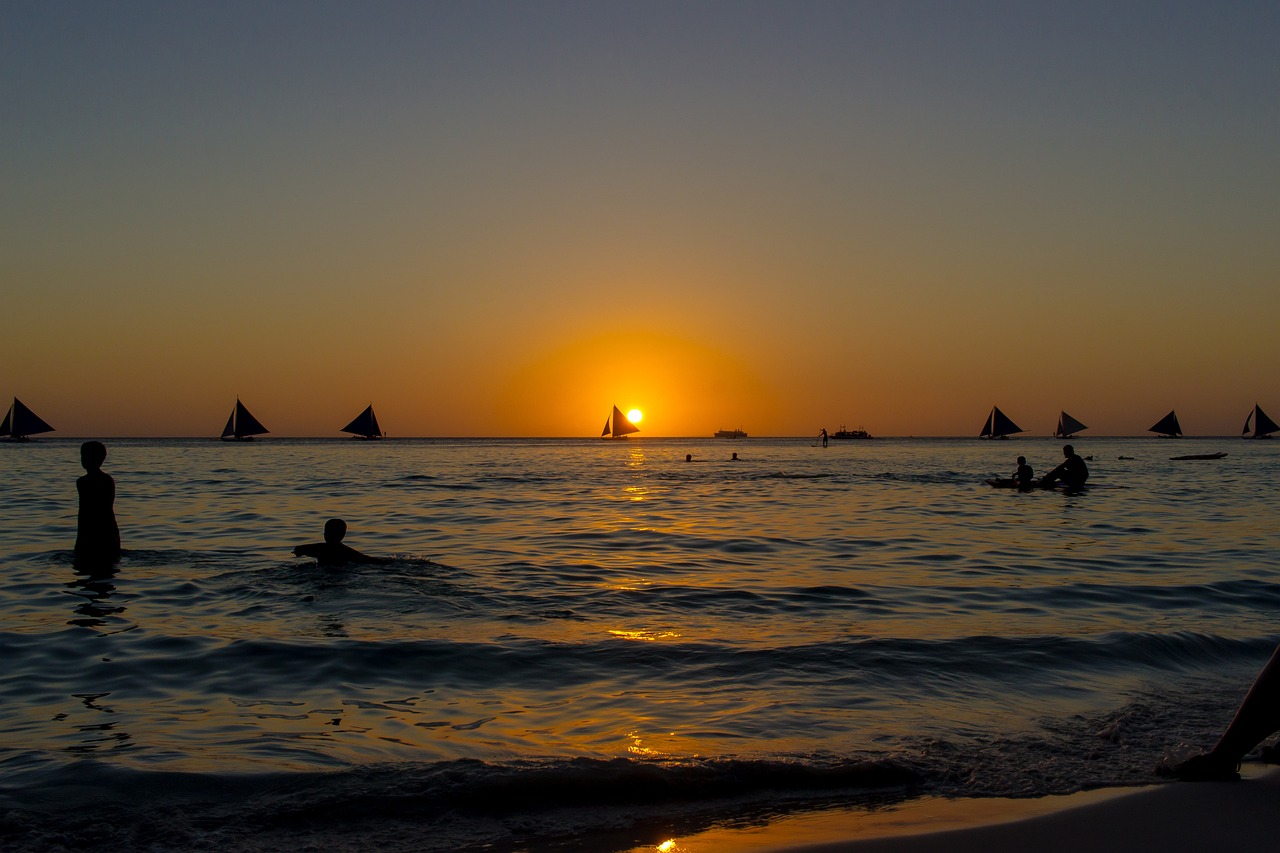 Sunset, boracay, peaceful, sea, philippines, ocean, island, nature, water, vacation, sails, tourism, summer, waves, scenic, coast, brown peace, brown island, boracay, boracay, boracay, boracay, boraca