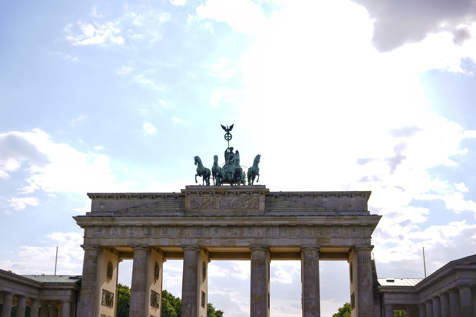 Quadriga on top of the Brandenburg Gate in Berlin