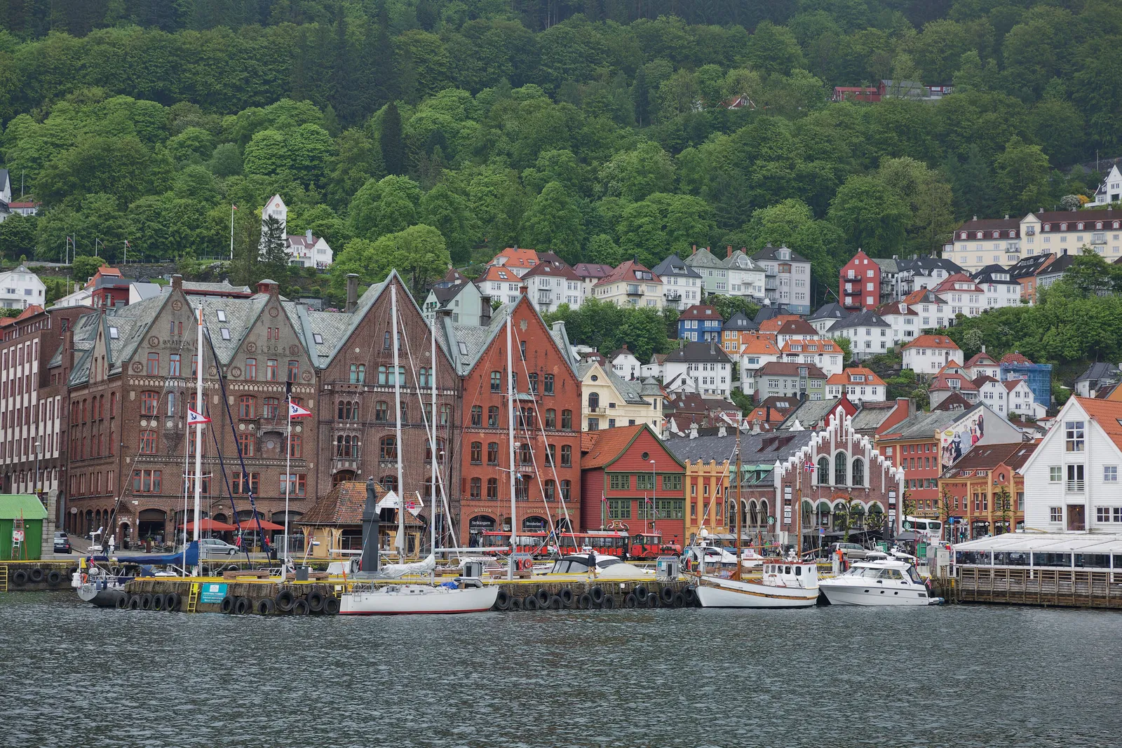 Wooden Hanseatic houses of Bryggen in Bergen