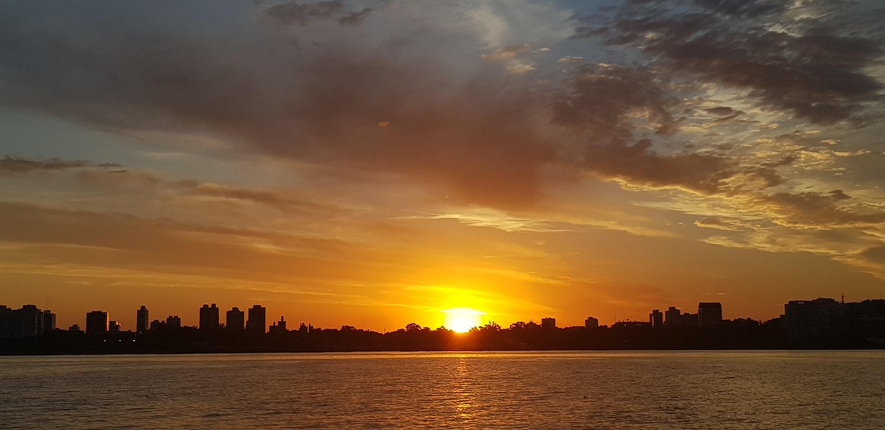 Buenos aires, skyline, sunset, nature, argentina