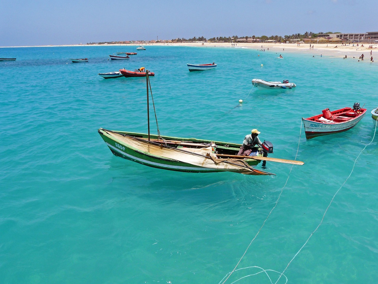 Fisherman, sea, atlantic, island, nature, cape verde, cabo verde