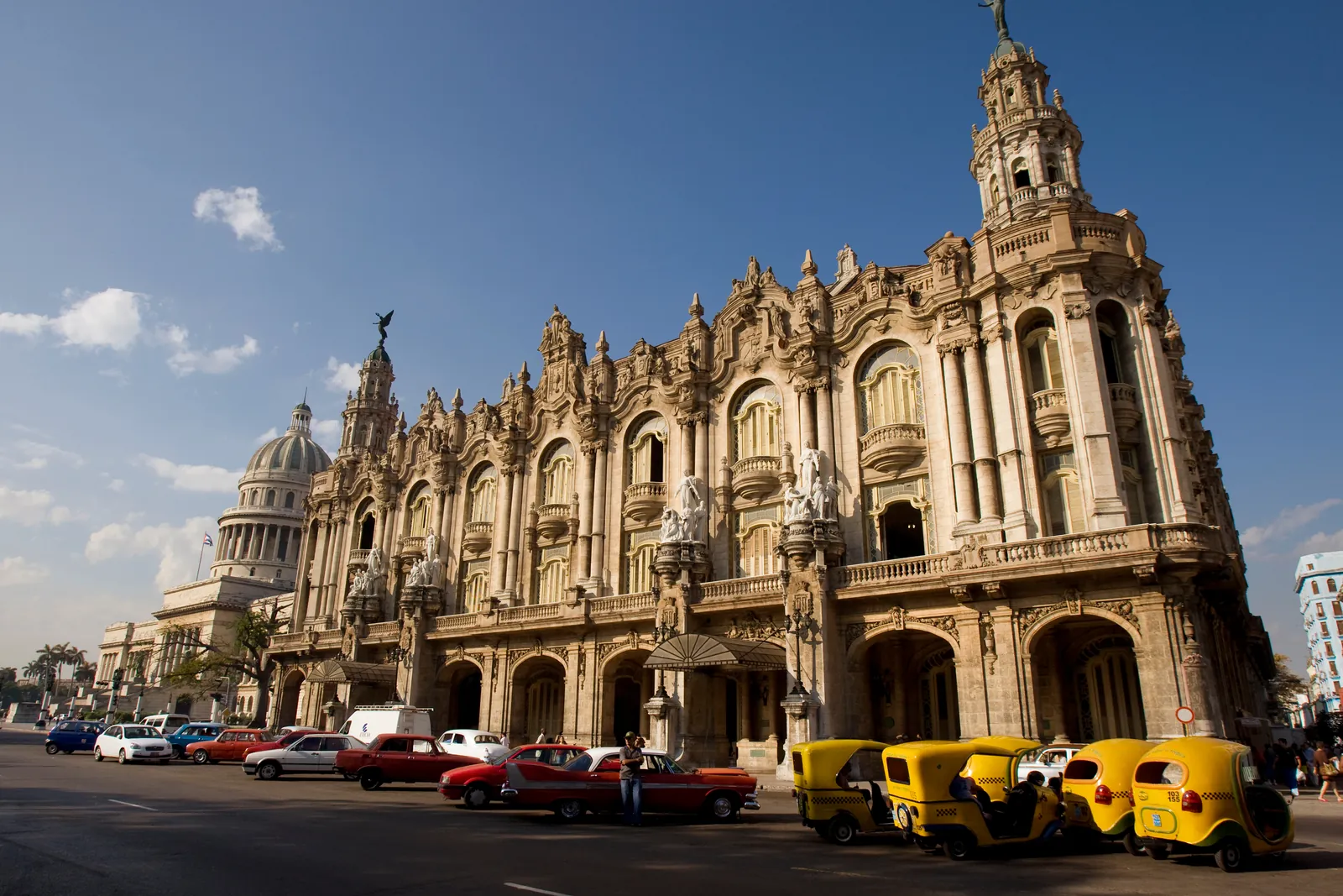 El Capitolio and the Gran Teatro de La Habana in central Havana, Cuba
