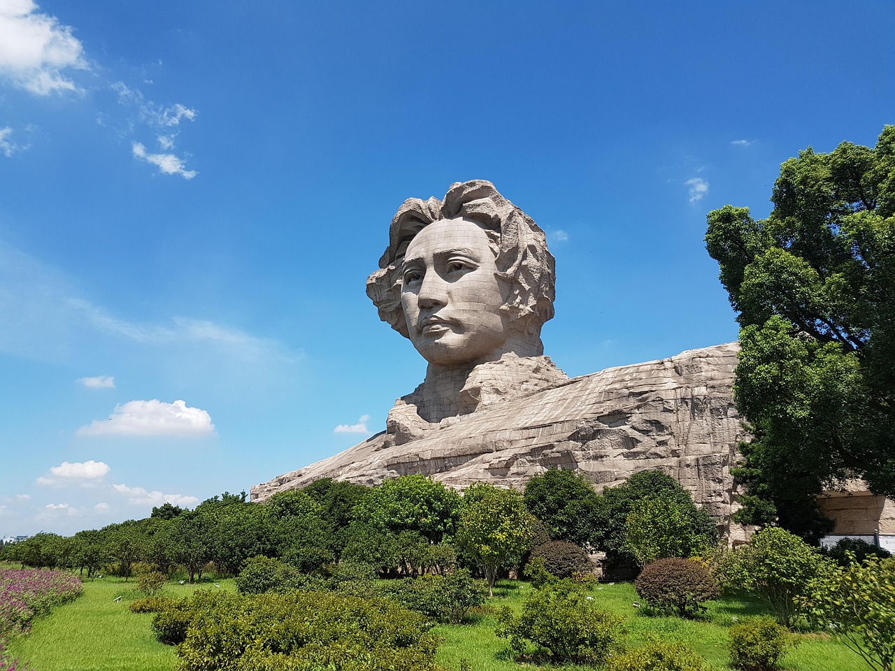 Changsha, orange isle, mao zedong, china, stone statue, giant eye, changsha, changsha, changsha, changsha, changsha