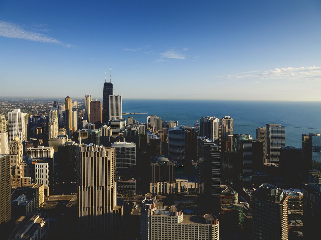 Chicago, city, john hancock, chicago skyline, skyline, architecture, cityscape, downtown, travel, usa, illinois, building, skyscraper, tower, america, urban, landmark, michigan, sky, city skyline, off