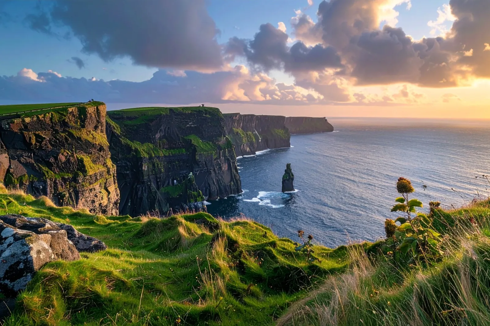 The Cliffs of Moher at sunset