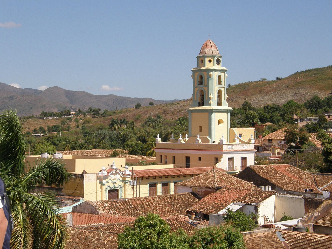 Clock, tower, architecture, building, landmark, city, travel, old, country, clock-tower, famous, cuba, trinidad, village, mountains, roofs, cuba, cuba, cuba, trinidad, trinidad, trinidad, trinidad, tr