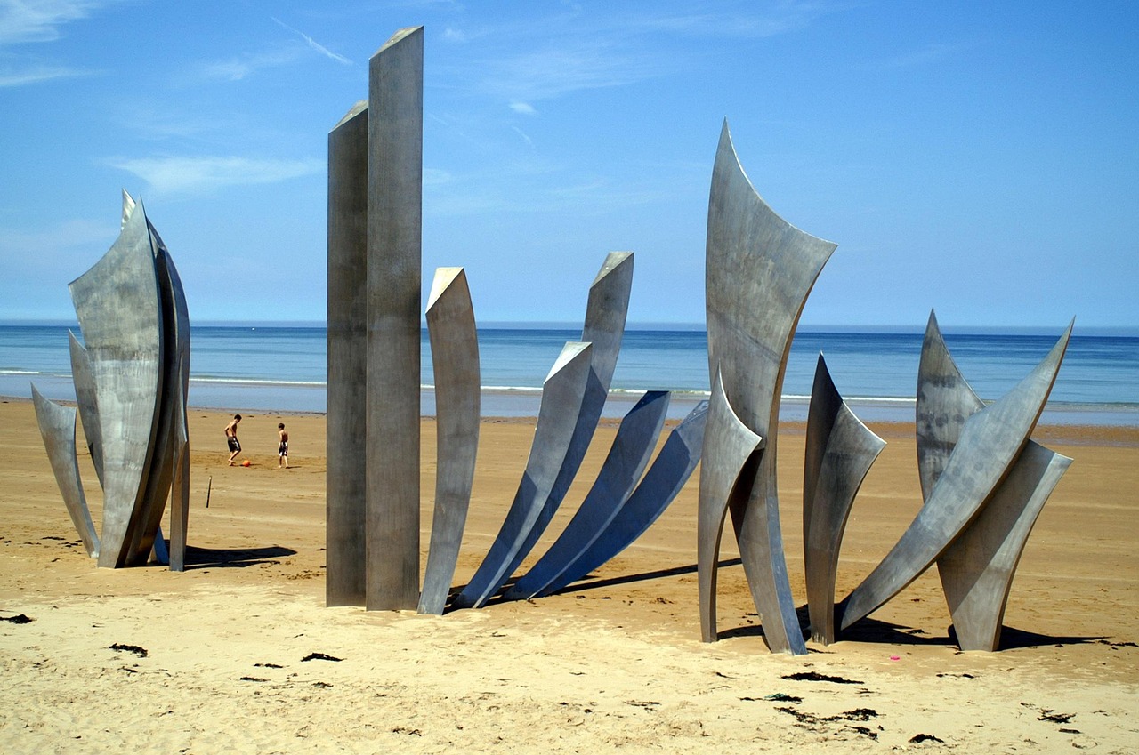 France, normandy, omaha beach, beach, nature, coast, monument