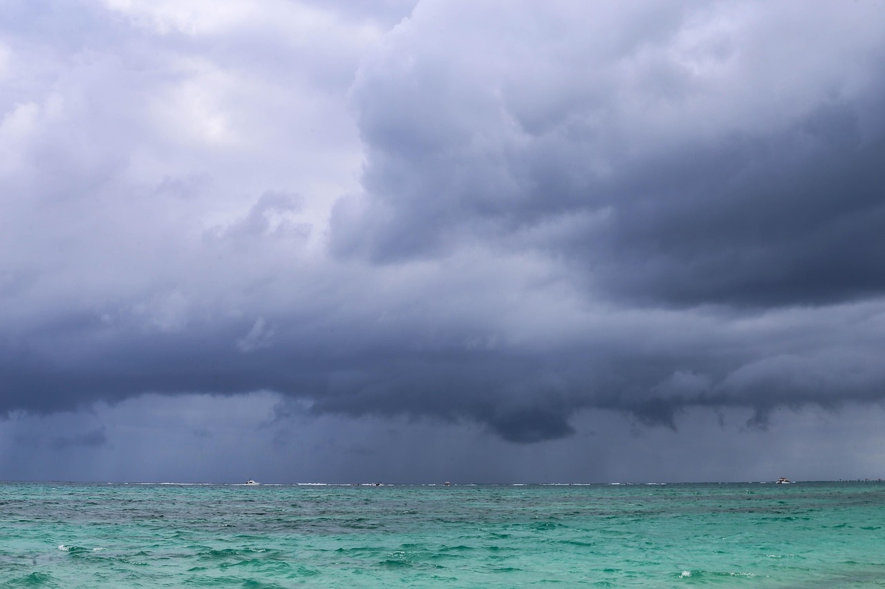 Storm, clouds, sea, dominican republic, sargisova sea, journey, nature, sun, beach, vacation, mood, beauty, landscape, tropics, palma, heat, february, mainland, sky