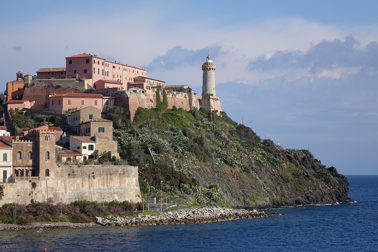 Portoferraio, elba, italy, island, tuscany, mediterranée, port, fortress, houses, bay, napoleon, lighthouse, coast, riverbank, portoferraio, elba, elba, elba, elba, elba