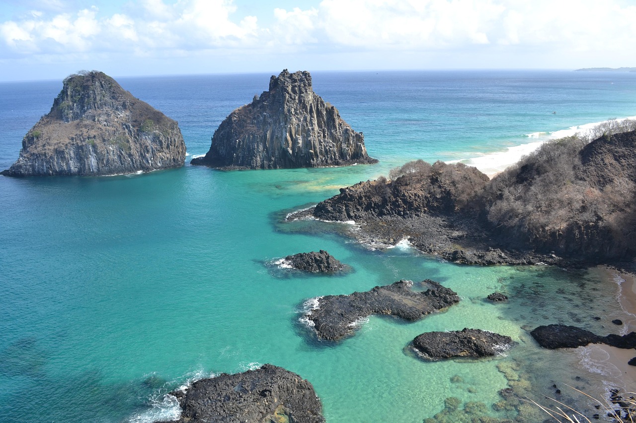 Fernando de noronha, sunset, sea, beach, nature, noronha