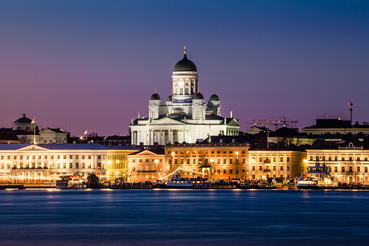 Helsinki cathedral, cathedral, church, helsinki, finland, architecture, landmark, scandinavia, religion, history, capital, tourism, nature, travel, famous, monumental, monument, sunset