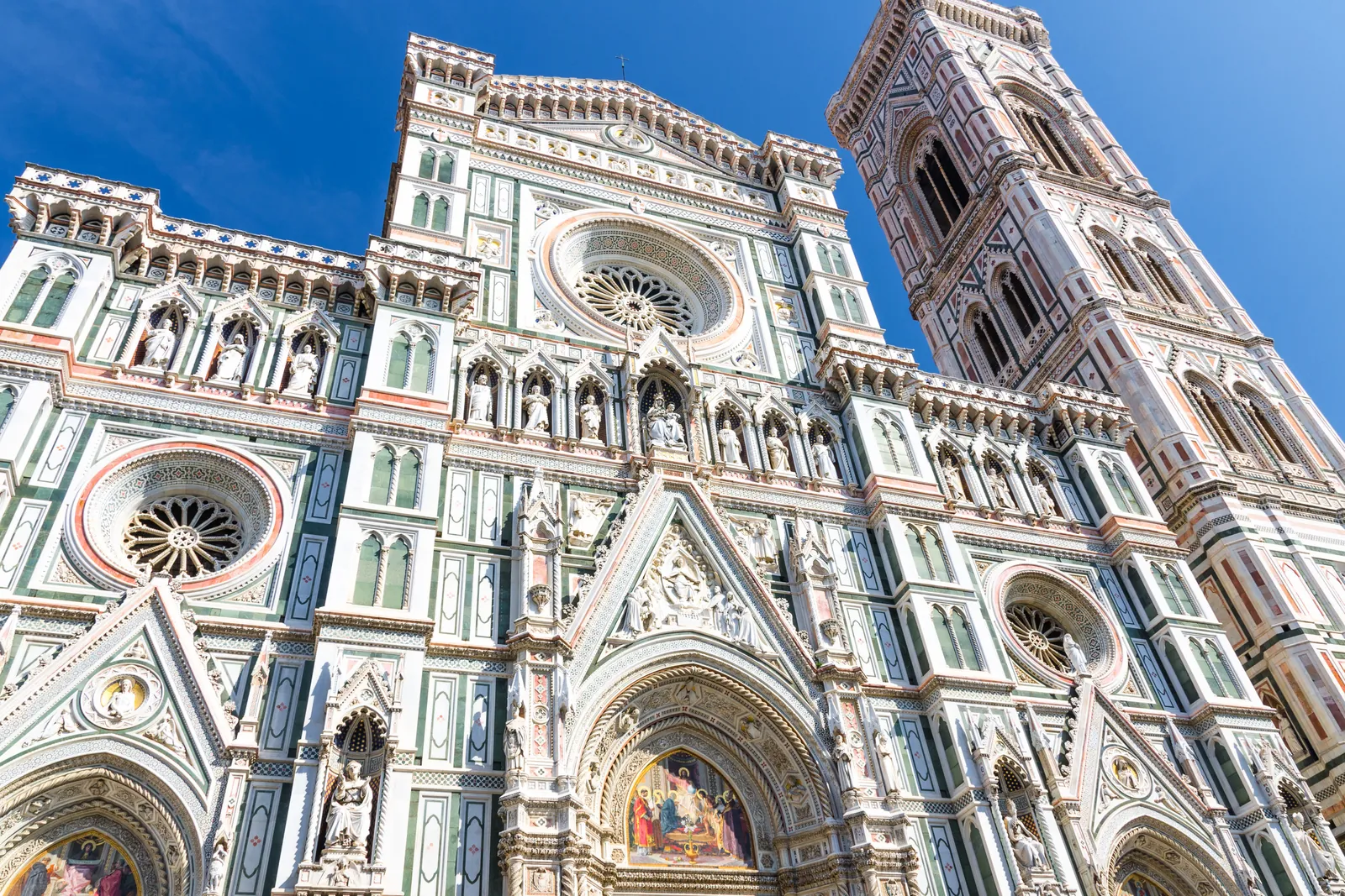 Marble facade of Florence Cathedral, Santa Maria del Fiore