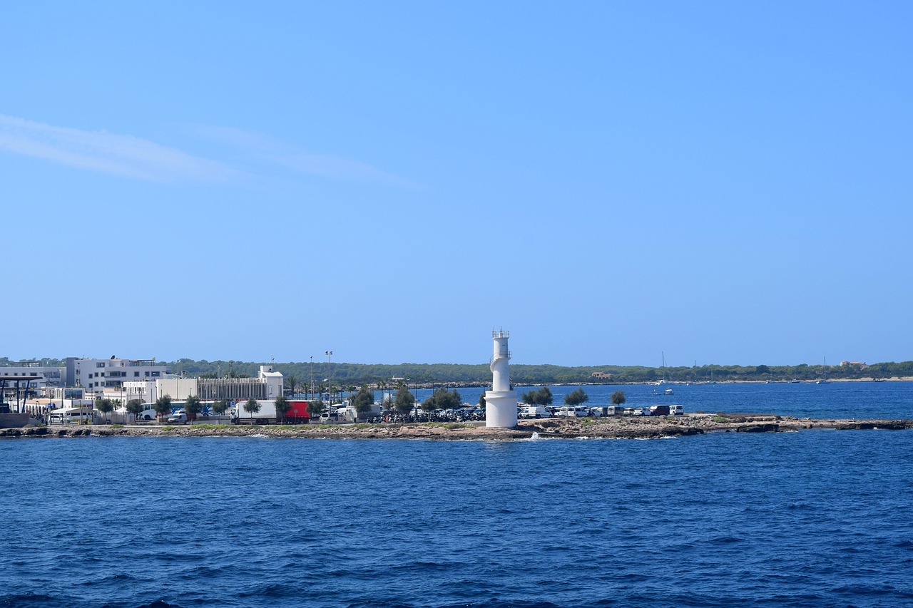 Lighthouse, sea, island, beach, sand, formentera, spain, nature, holiday, water, panorama, coast, rocks, summer, waves, horizon, mediterranean, landscape, formentera, formentera, formentera, formenter