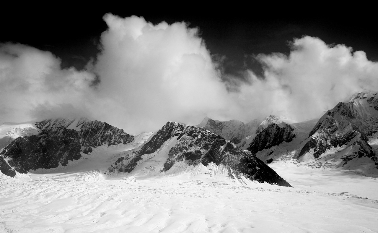 Denali, denali national park, alaska, usa, national park, nature, landscape, snow, clouds, mountains, glacier, america, north america, united states