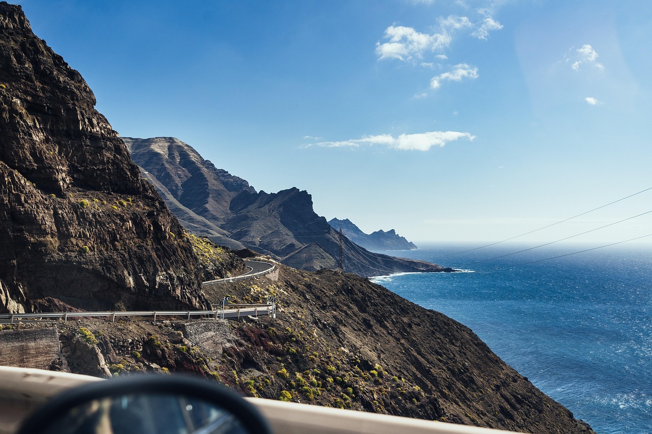 Gran canaria, island, spain, canary islands, atlantic ocean, nature, water, cliff, mountains, road, trip, adventure, holiday, landscape