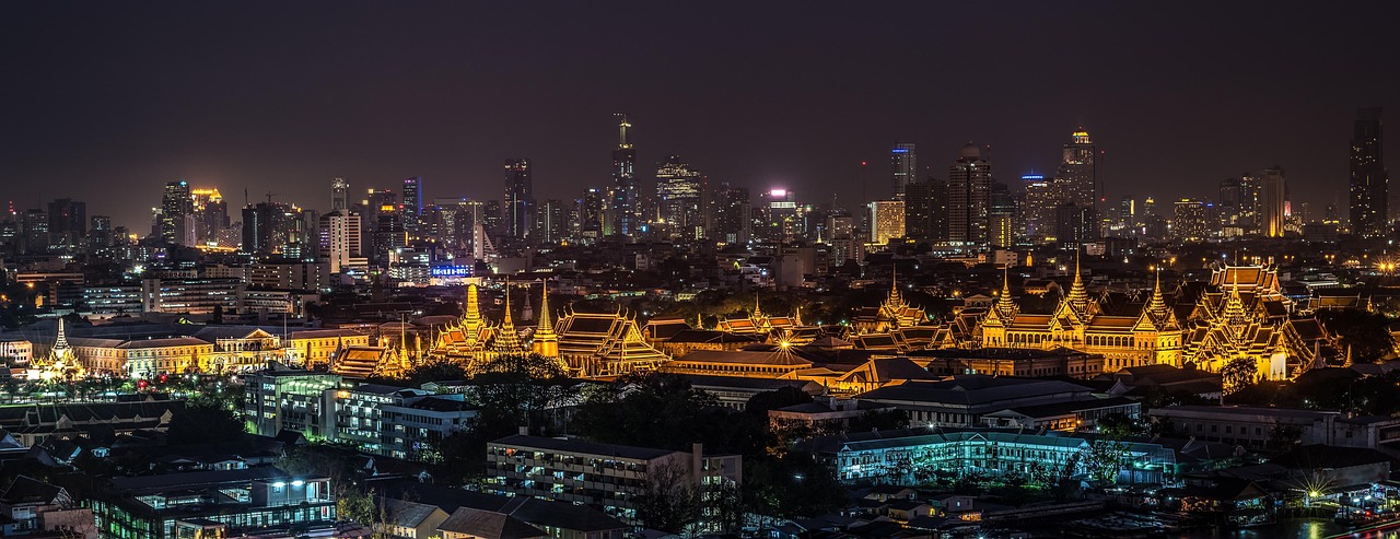 Grand palace, bangkok, temple, night, wat phra kaew, thailand, ancient, architecture, asia, buddhism, capital, city, cityscape, history, palace, pagoda, city lights, bangkok, bangkok, bangkok, thailan