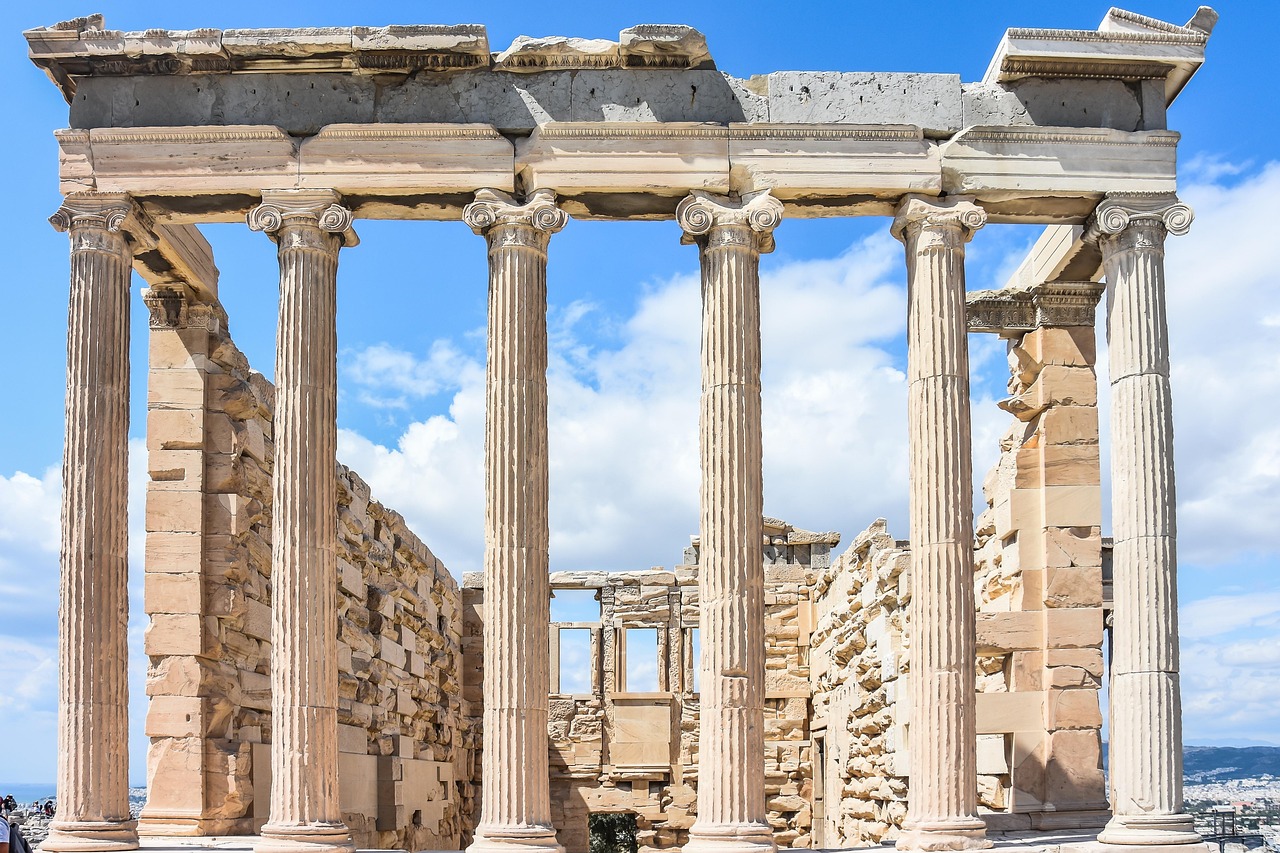 Acropolis, athens, greece, ancient, greek, architecture, monument, travel, tourism, temple, antique, old, parthenon, famous, landmark, history, building, classical, culture, marble, column, stone, arc
