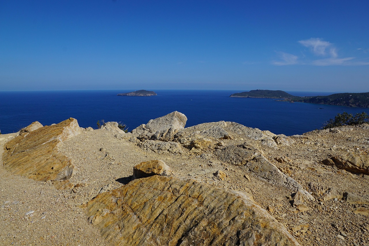 Ibiza, island, sea, spain, coast, water, nature, vacations, rock