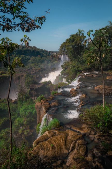 Explore the breathtaking Iguazú Falls with lush greenery in Argentina's national park.