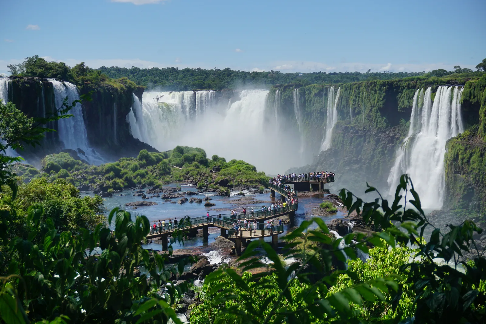 The waterfalls of Iguaçu on the border of Brazil and Argentina