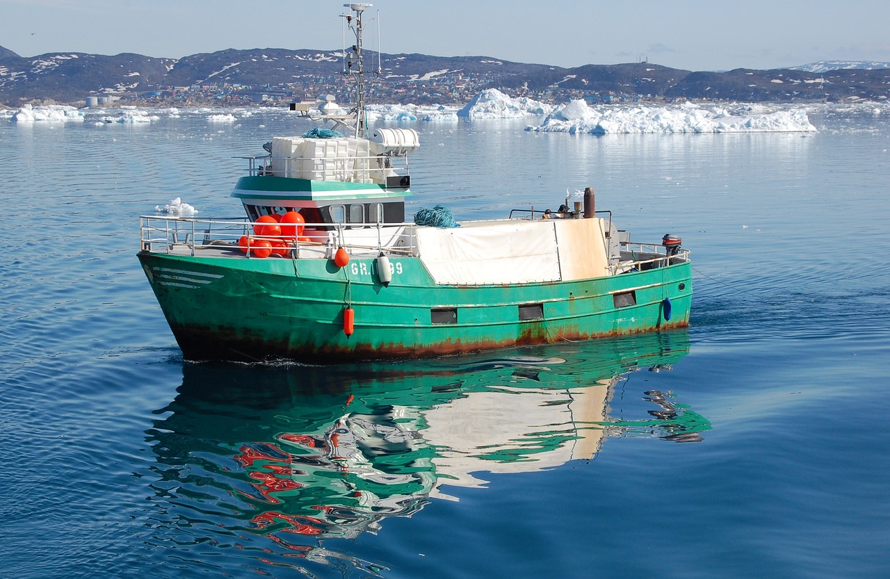 Fishing boat, floe, reflection, ilulissat, greenland, fishing boat, fishing boat, ilulissat, greenland, greenland, greenland, greenland, greenland