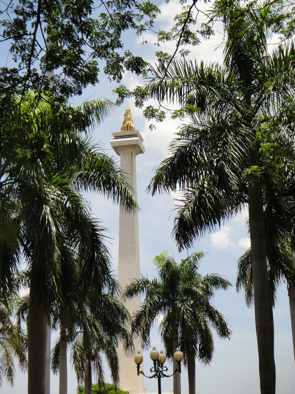 Jakarta, indonesia, national, monument, cityscape, green, history, travelling, day, famous, exterior, garden, bush, batavia, tourism, independence, city, capital, urban, architecture, asia, landmark,