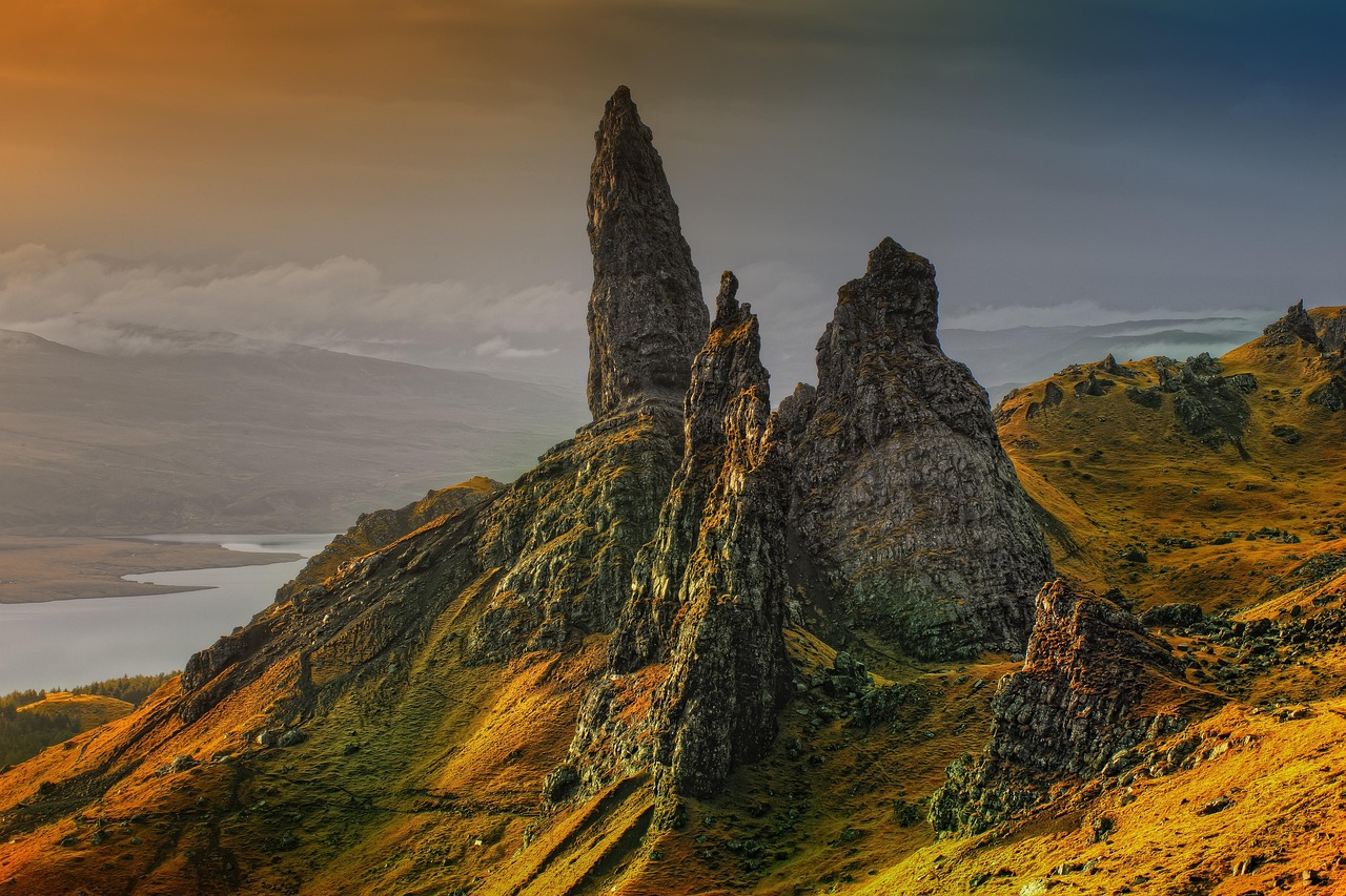 Mountains, rock formations, scotland, isle of skye, old man of storr, landscape, nature, pointed, scotland, scotland, scotland, scotland, scotland