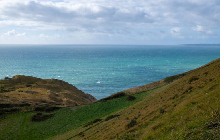 Beautiful coastal landscape along the Jurassic Coast in England.