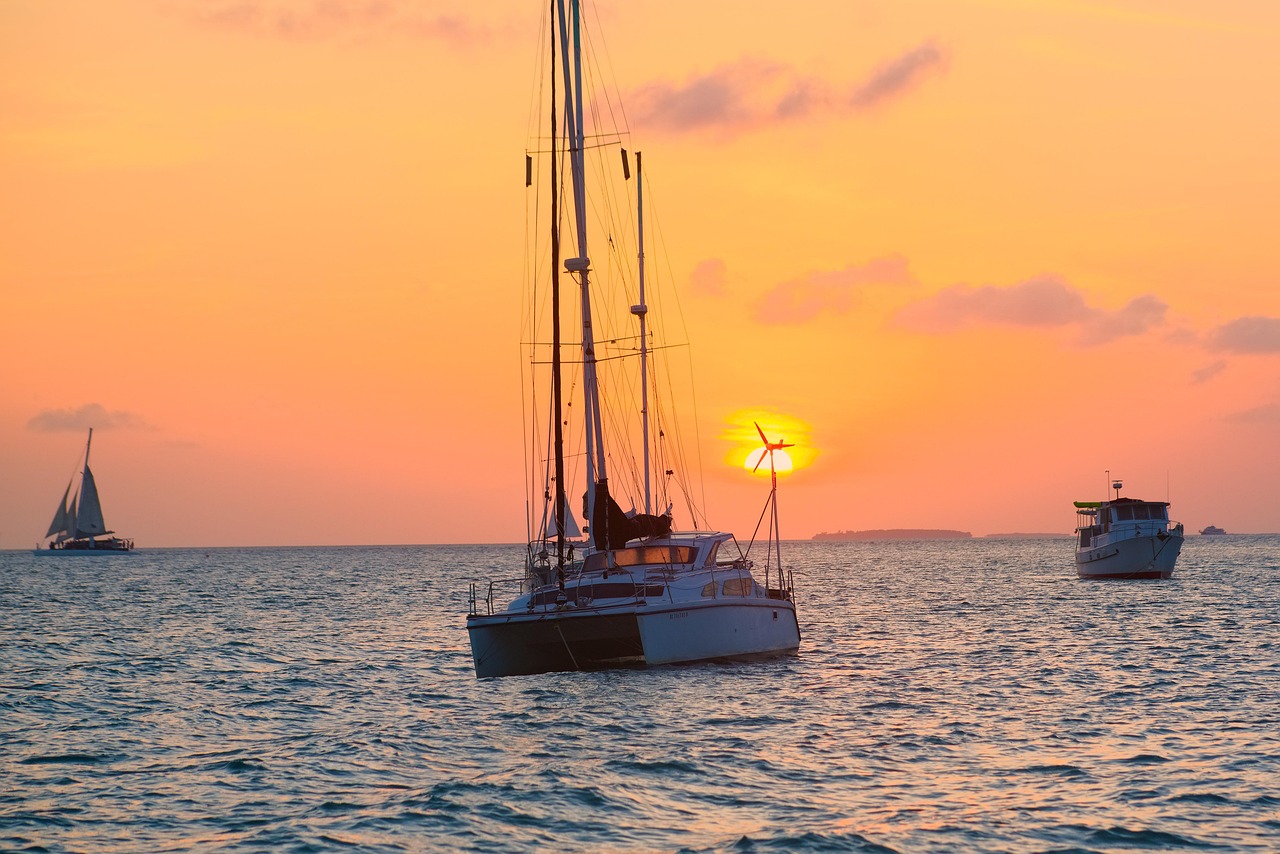 Key west, florida, sunset, nature, boats, ocean, scenic, tropical paradise, coastal beauty, waterfront, golden hour, maritime, sunset colors, island life, tranquil sea, sailing, natural beauty, seasca