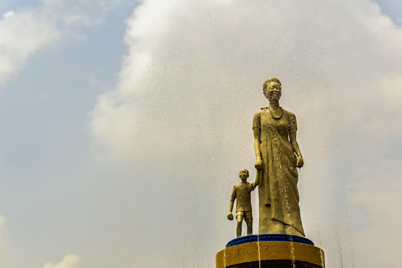 Kigali, rwanda, africa, statue, heaven, clouds, third world, nature, art, to travel, culture, tourism