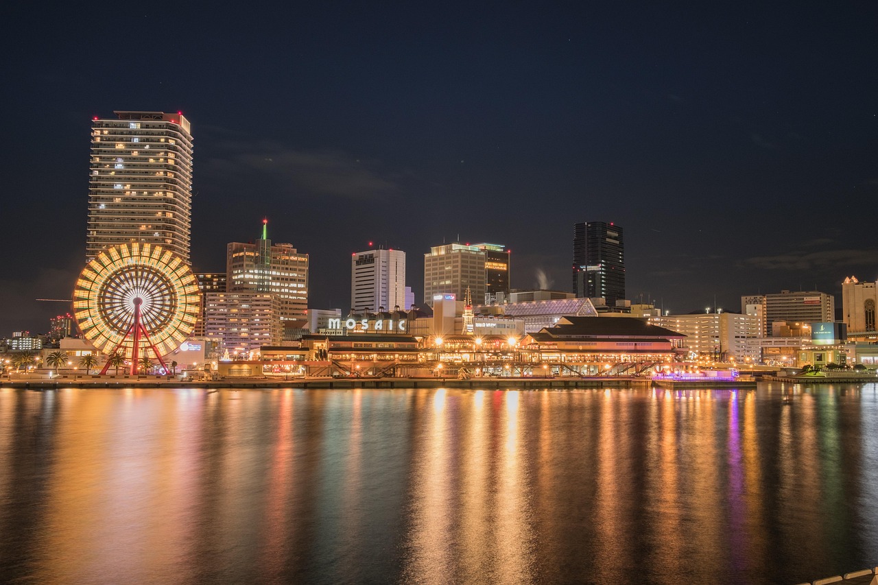 Kobe, japan, full hd wallpaper, port, wallpaper hd, tower, city, osaka, night, 4k wallpaper, 4k wallpaper 1920x1080, skyline, view, dusk, asia, kansai, architecture, landmark, mac wallpaper, cityscape