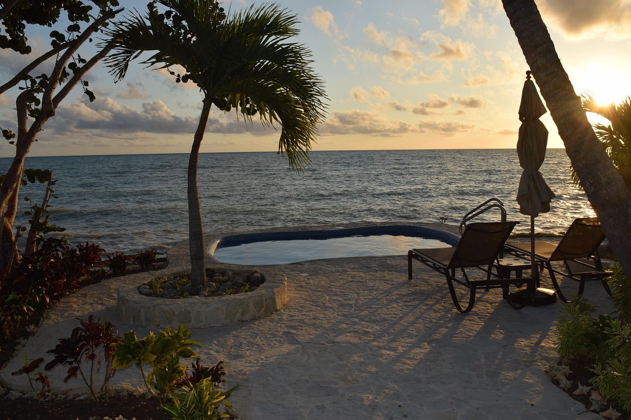 Tropical, la romana, dominican republic, evening, bayahibe, sea, sunnset, nature, terrace, luxury, holidays, evening sky