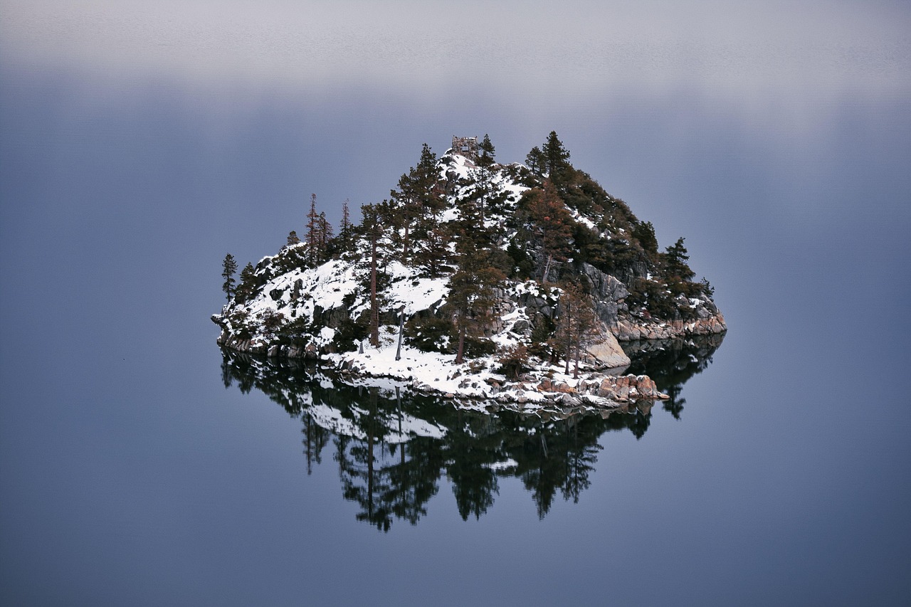 California, winter, lake tahoe, lake, snow, mountain, usa, forest, nature, woods, reflection, landscape, scenic, panorama, america, united states