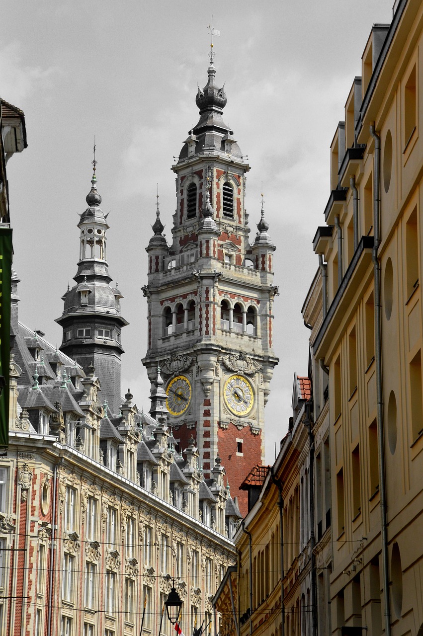 Old-lille, district of vieux-lille, lille, city, north, hauts de france, in the rue du cirque, belfry of lille, flanders, flemish architecture, lille, lille, lille, lille, lille