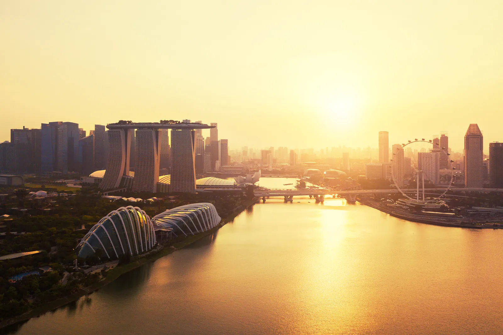 The Marina Bay waterfront and skyline, Singapore