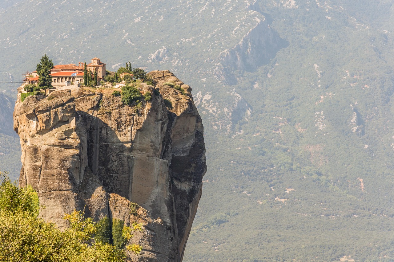 Nature, outdoors, mountain, landscape, rock, kalampaka, meteora, greece, sky, travel, gray nature, gray sky, gray travel, gray landscape, gray mountain, gray rock, gray natural, meteora, meteora, mete