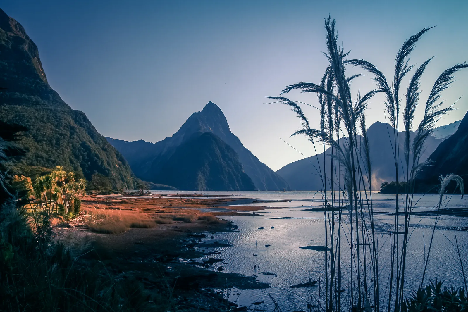 Mitre Peak and Milford Sound at dawn, Fiordland, New Zealand