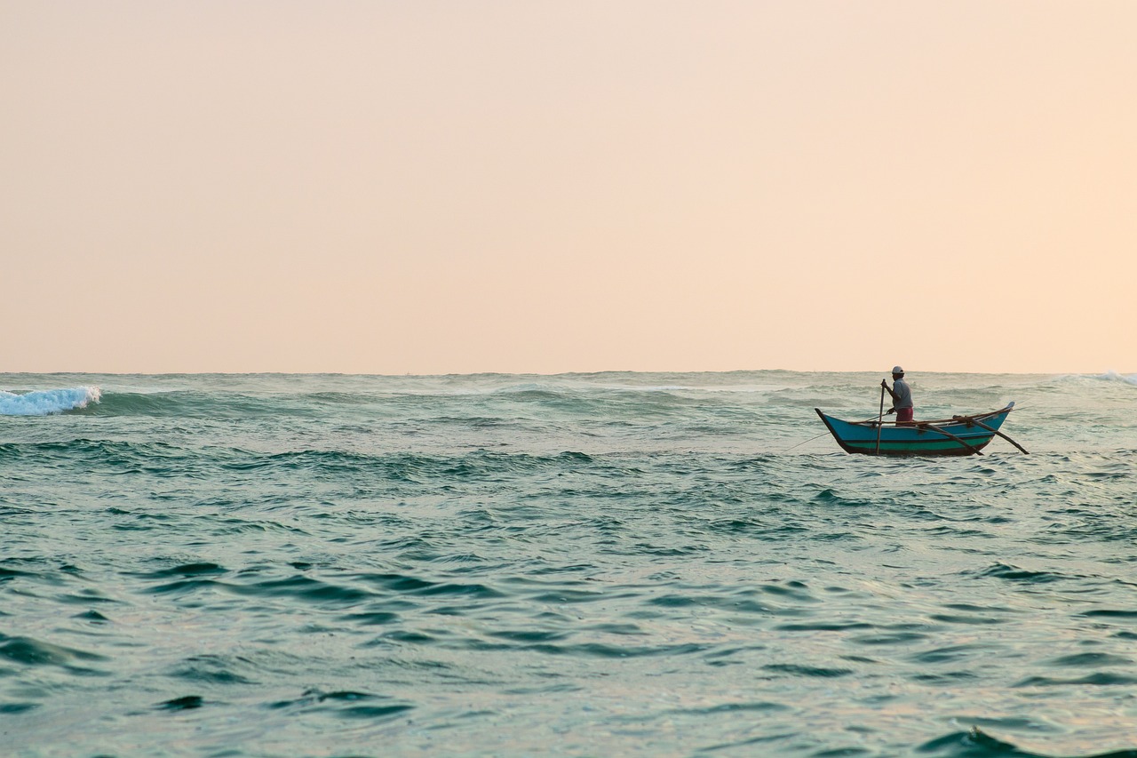 Mirissa, sri lanka, fisherman, water, sea, nature, boat, ocean, summer