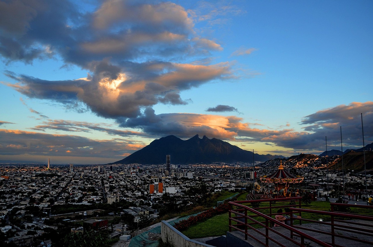 Monterrey, cloud, cerro, mountains, sky, landscape, sunset, mexico, outdoors, obsipado, dusk, nature, blue sunset