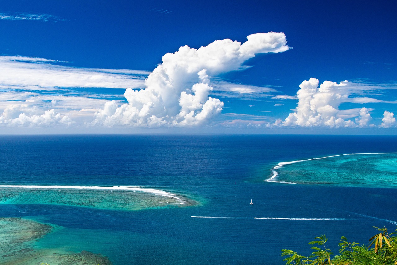 Moorea, pacific ocean, clouds, ocean, ship, blue, water, beach, seashore, nature, shore, coast, island, coral, reef, french polynesia, pacific ocean, pacific ocean, ocean, ocean, ocean, ocean, ocean,