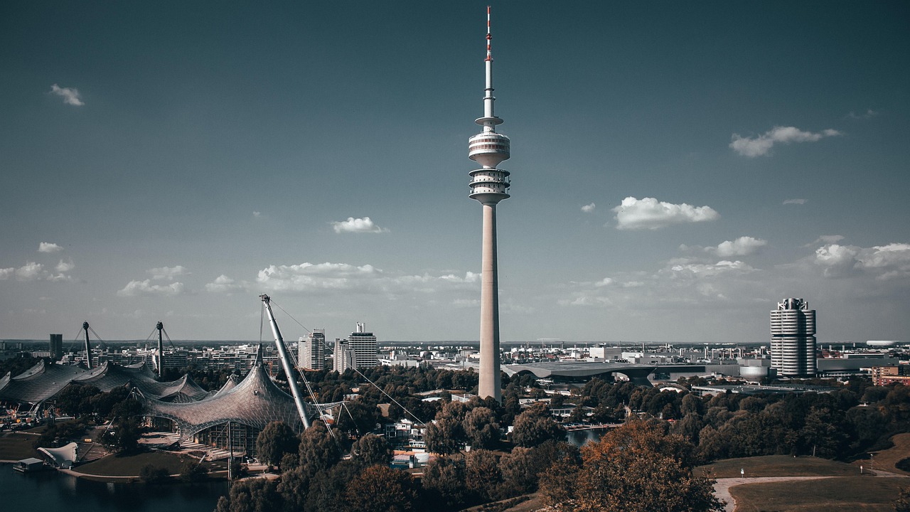 Munich, bavaria, city, building, germany, architecture, sightseeing, free state, historical, waters, travel, olympic station, skyline, olympic lake, soccer