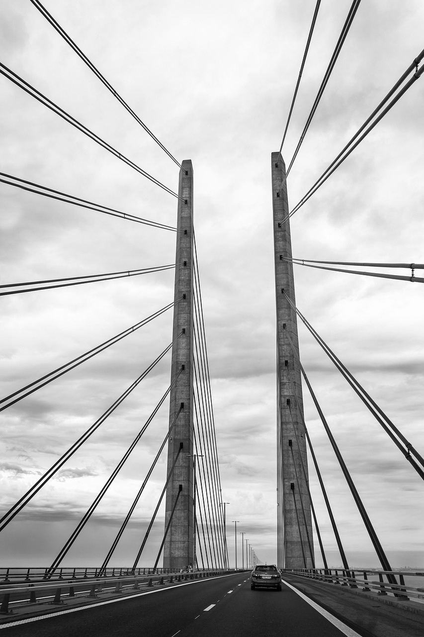 Bridge, oresund bridge, architecture, öresund, sweden, connection, highway, road, roadway, drive, structure