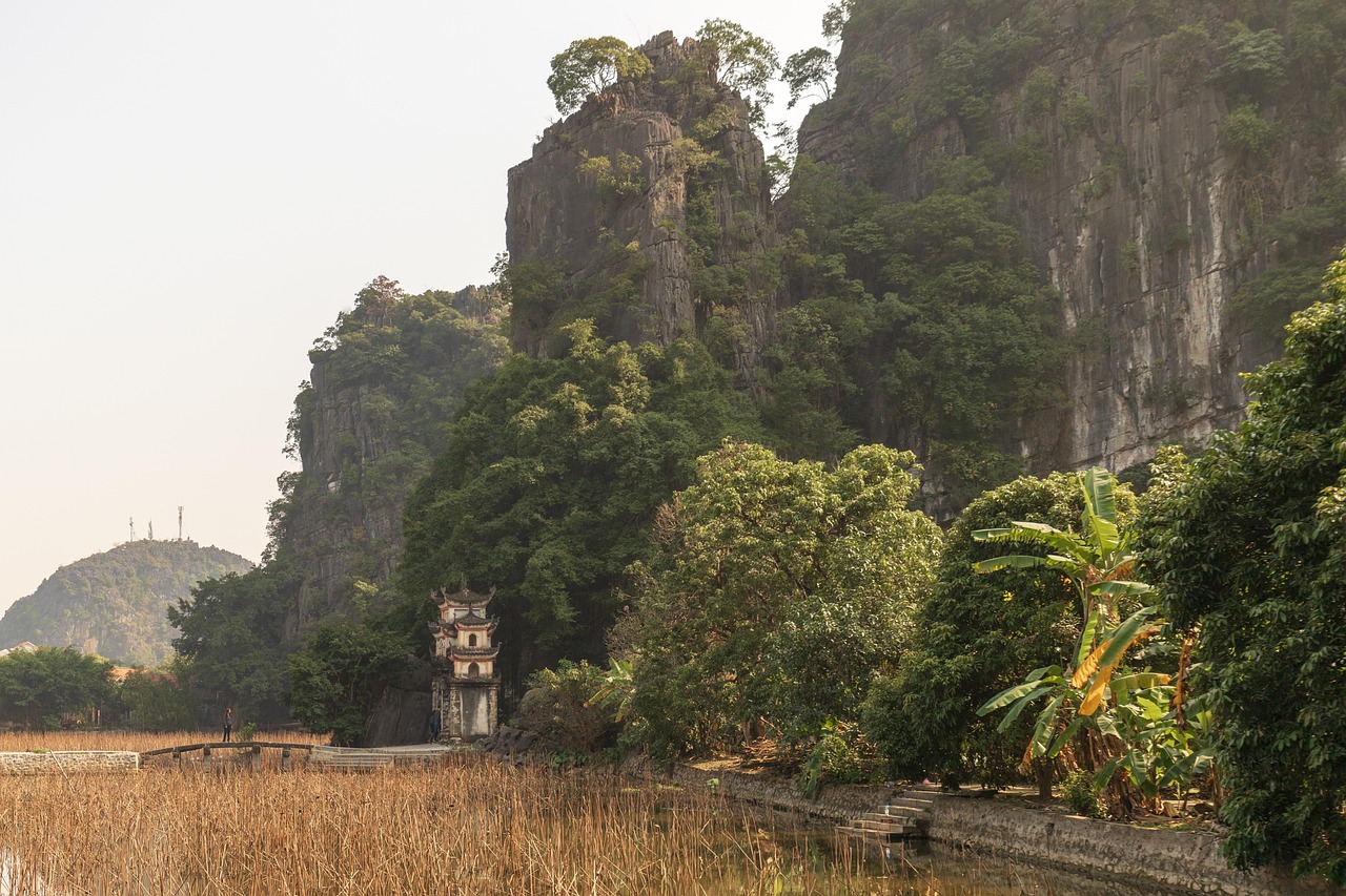 Temple, pathway, ruins, ninh binh, vietnam